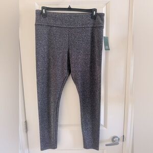 NWT Wild Fable Glitter Leggings Black and Silver Size XXL